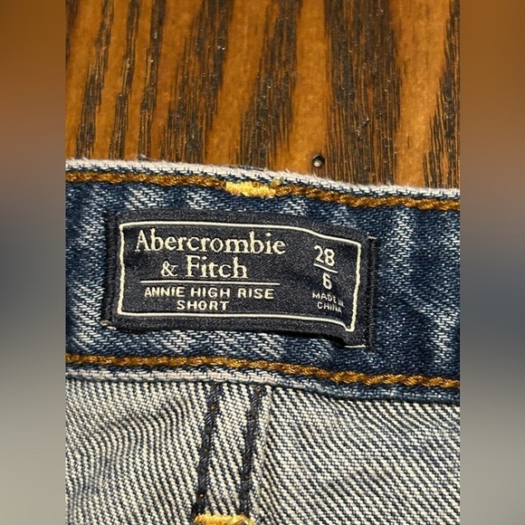 Abercrombie & Fitch Annie high-rise Jean shorts women’s 28 / 6 Cut off EUC boho - Picture 5 of 16